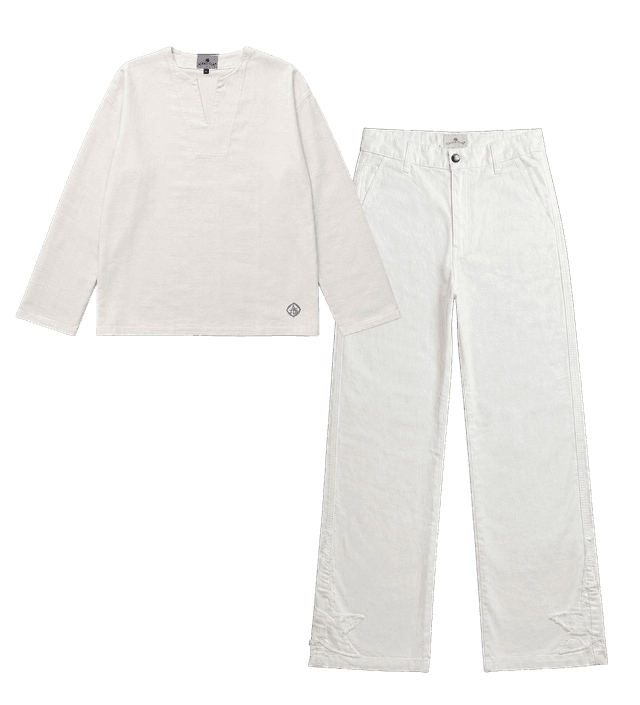 COMPLETO STARDUST PACK 2 - BIANCO SPORCO