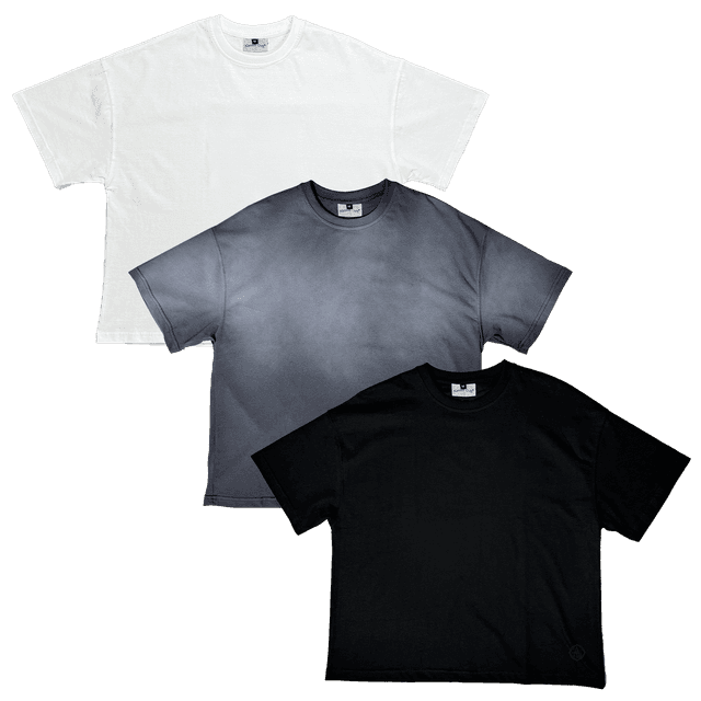 24/7 pack 3 MAGLIE - bianco/grigio/nero