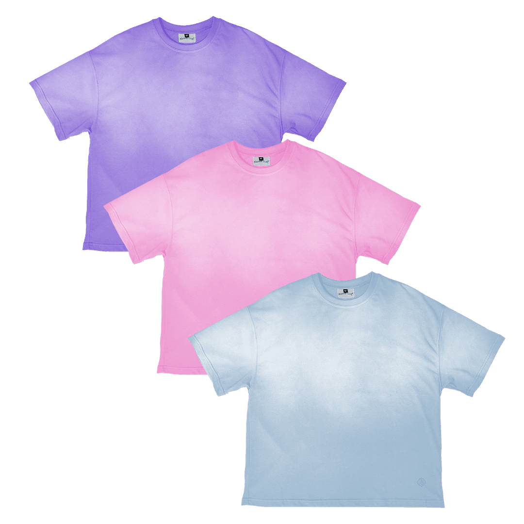 24/7 pack 3 MAGLIE - azzurro/rosa/lavanda