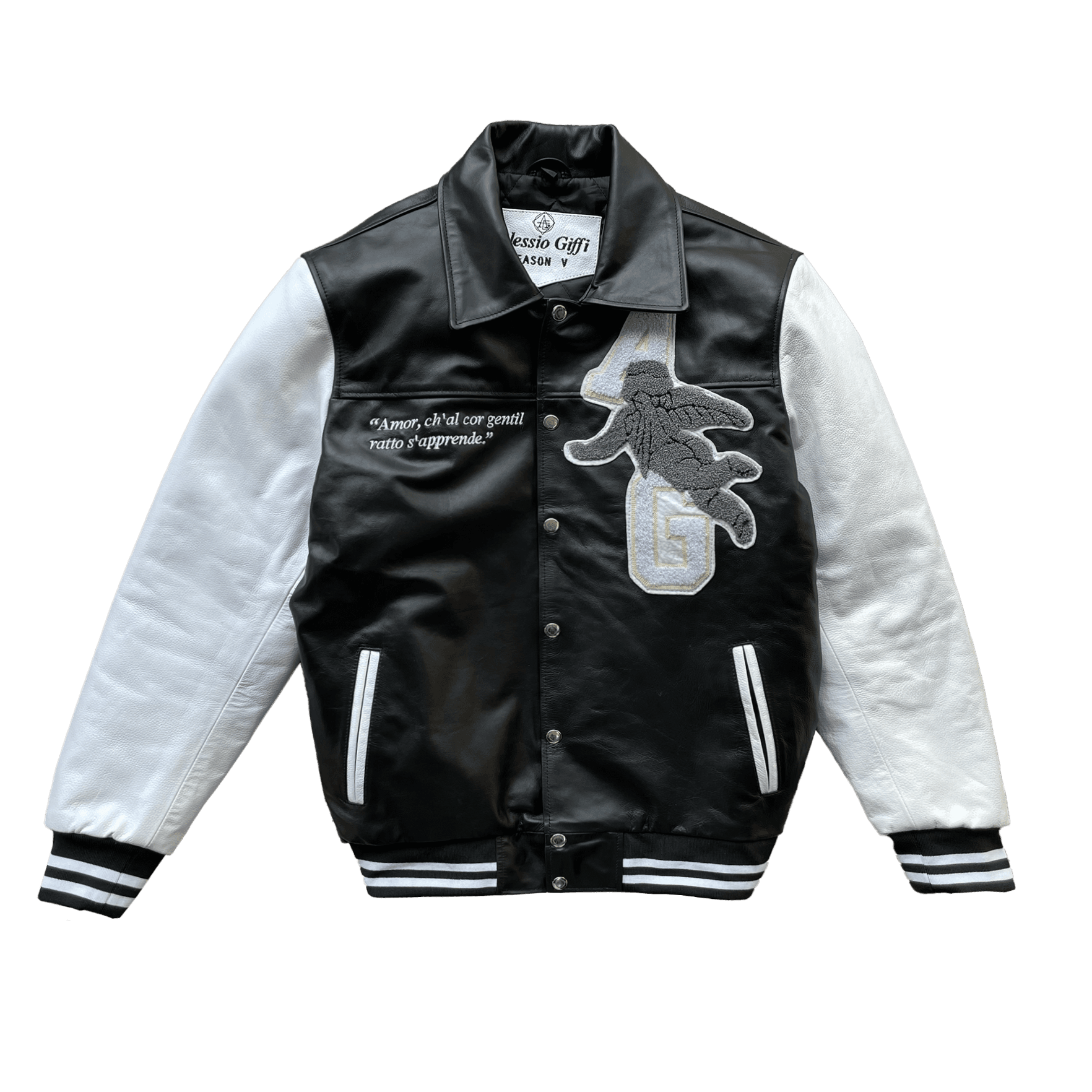 Varsity jacket - in vera pelle